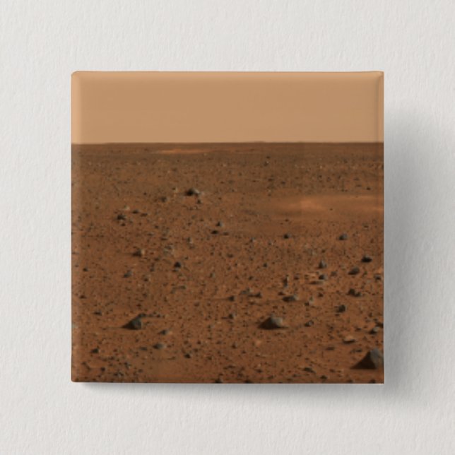 360-degree panoramic view of Mars 2 Inch Square Button (Front)