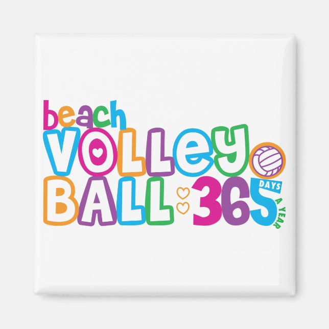 365 Beach Volleyball Magnet (Front)