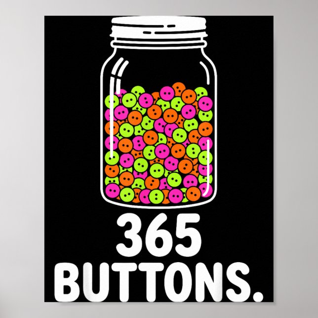 365 buttons jar meme rebrand tracking goal  poster (Front)