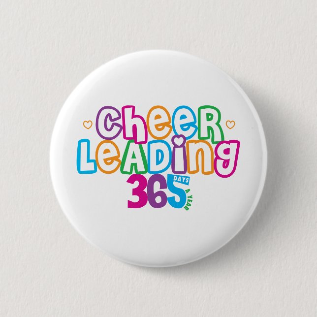 365 Cheerleading 2 Inch Round Button (Front)