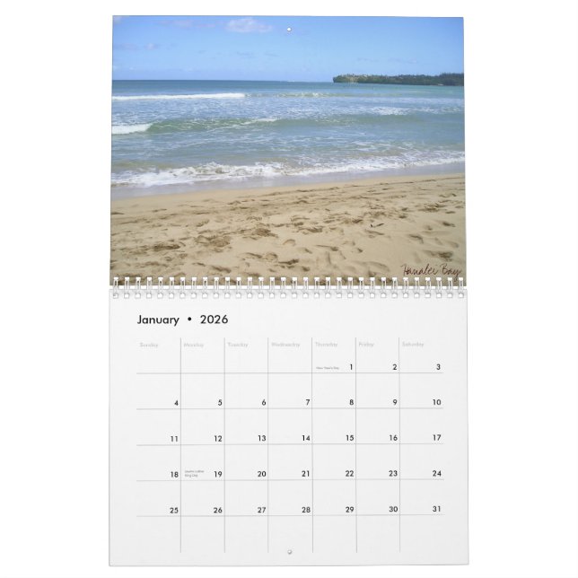 365 Days in Paradise Calendar (Jan 2026)