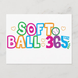 365 Softball Postcard