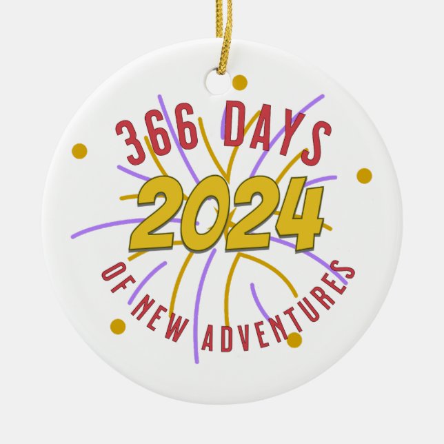 366 days of new adventures ornament (Front)