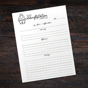 369 Manifestation Method, Law of attraction Notepad
