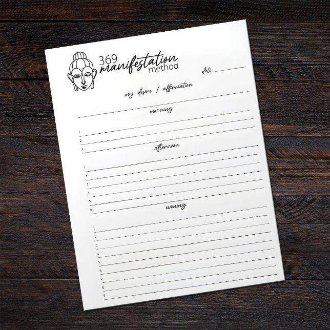 369 Manifestation Method, Law of attraction Notepad (Creator Uploaded)
