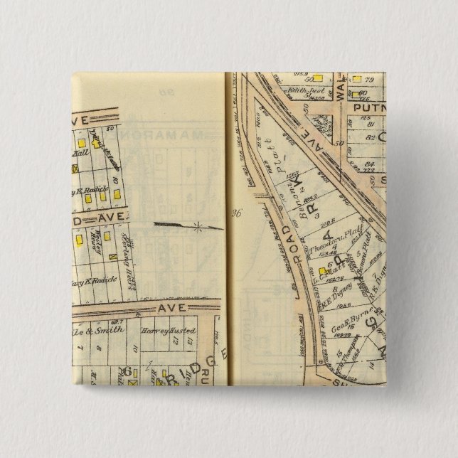 36-37 White Plains 2 Inch Square Button (Front)