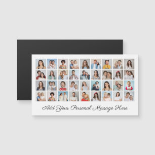 36 Photo Collage Add Your Greeting Magnetic Card