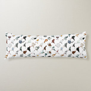 36 Pigeon Breeds Body Pillow