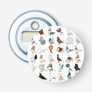 36 Pigeon Breeds Bottle Opener