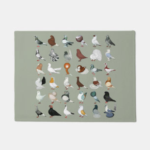 36 Pigeon Breeds Doormat