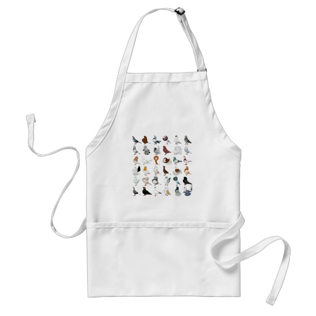 36 Pigeon Breeds Standard Apron (Front)