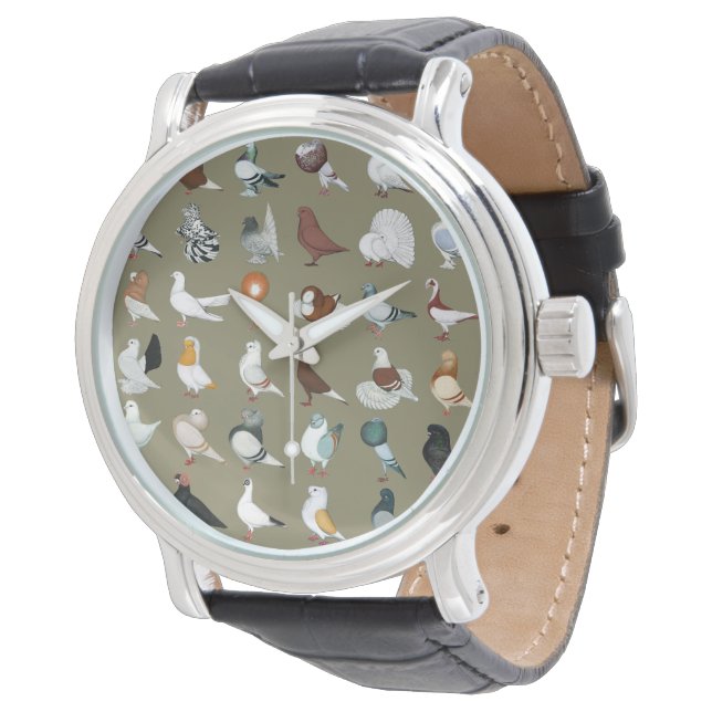 36 Pigeon Breeds Watch (Angled)