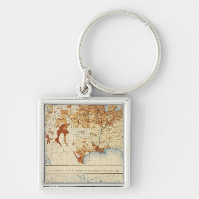 36 Roman Catholics, Methodists 1890 Keychain (Front)