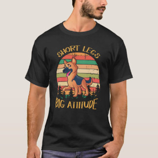 36 Short Legs Big Attitude Cute German Shepherd T-Shirt