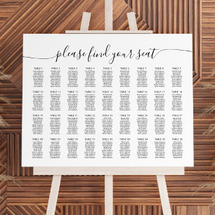 36 Tables Large Find Your Seat Seating Chart