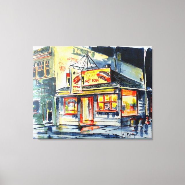 36"x28" On Canvas Red Hot Ranch Watercolor Print (Front)