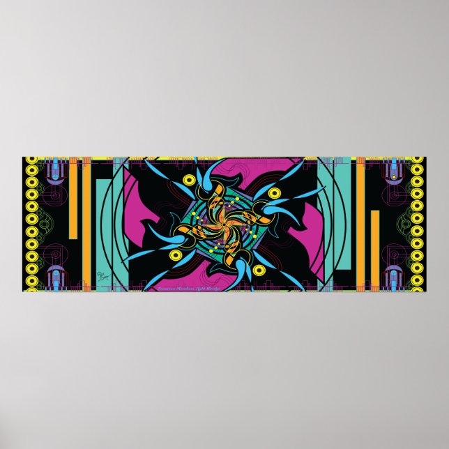 36" x 12" EPD: Lemurian Rainbow Light Bridge Poster (Front)