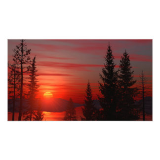 36" x 24" Paper Poster with "Rising Sun" image