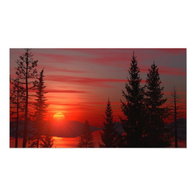 36" x 24" Paper Poster with "Rising Sun" image (Front)