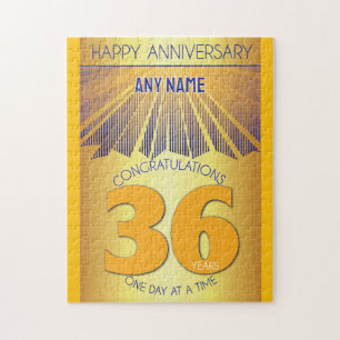 36 Year   AA 12 Step Anniversary Personalized Jigsaw Puzzle