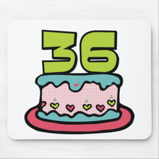 36 Year Old Birthday Cake Mouse Pad