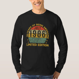 36 Year Old July 1986 36th Birthday T-Shirt