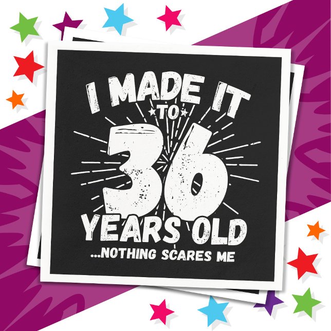 36 Year Old Sarcastic Meme Funny 36th Birthday Napkin (Creator Uploaded)
