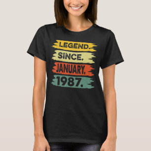 36 Years Old  Legend Since January 1987 36th Birth T-Shirt