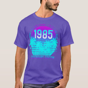 36th Birthday Aesthetic Vintage 1985 Sunset Palm T-Shirt