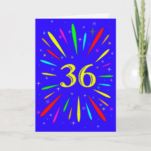 36th Birthday Explosion Card
