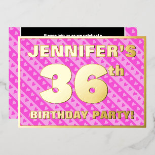 36th Birthday Party — Fun Pink Hearts and Stripes