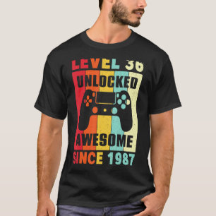 36th Birthday Shirt 36 Years Old Level 36 Unlocked