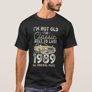 36th Birthday Since 1989 Classic Car 36 Year Old T-Shirt