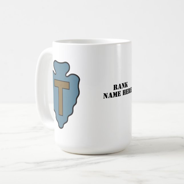 36th Infantry Division Badge - Customizable Coffee Mug (Front Left)