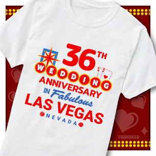 36th Wedding Anniversary Fabulous Las Vegas Couple T-Shirt