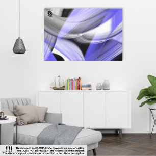 36x24" Lavender Moon Trend Abstract Art Violet Canvas Print