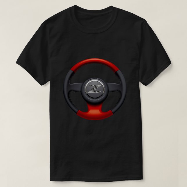 370 Z Steering Wheel T-Shirt (Design Front)