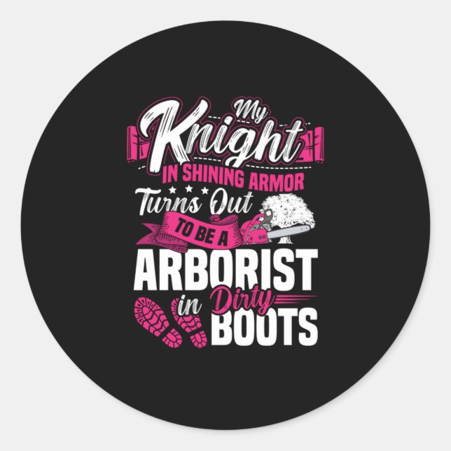 37.Arborist for a Tree trimmer Classic Round Sticker (Front)