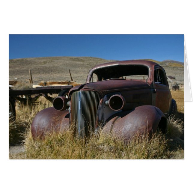 '37 Chevy dans Bodie CA - carte (Devant Horizontal)