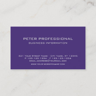37 Modern Professional Business Card violet colour