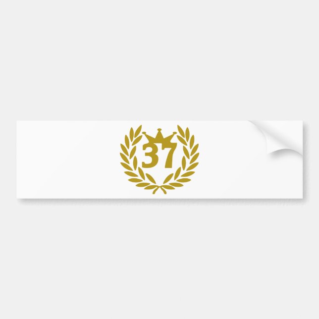 37-real-laurel-crown bumper sticker (Front)