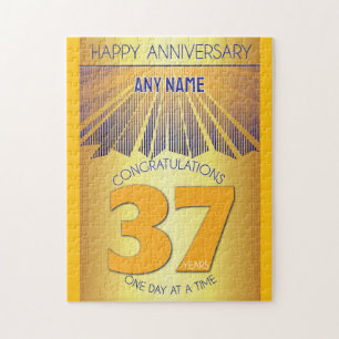 37 Year   AA 12 Step Anniversary Personalized Jigsaw Puzzle