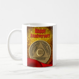 37 Year CUSTOM NAME AA Coin Glitter Coffee Mug