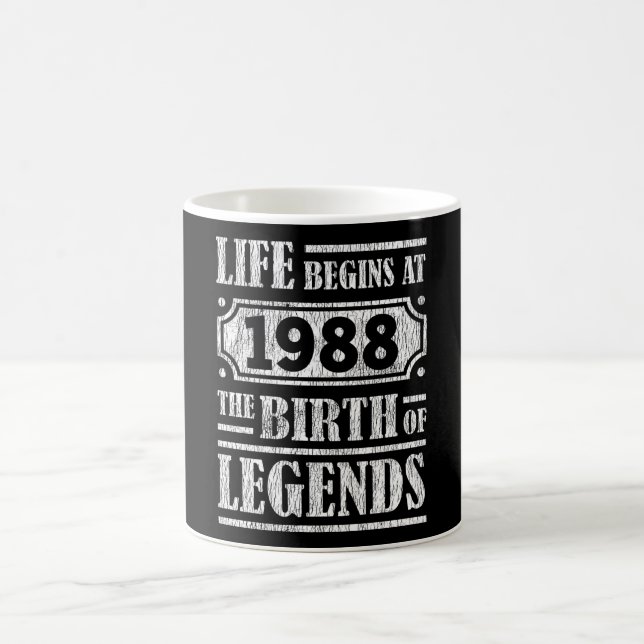 37 Year Old 1988 Birth Of Legend 37th Birthday Coffee Mug (Center)