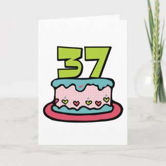 37 Year Old Birthday Cake Card