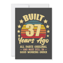 37 Years Ago All Parts Original 37th Birthday
