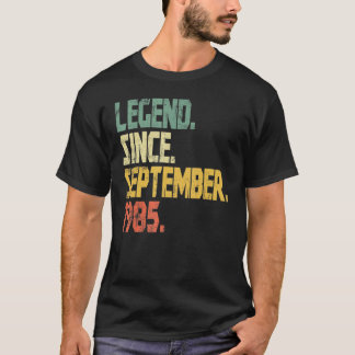37 Years Old Legend Since September 1985 37th Bir T-Shirt