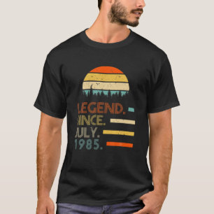 37 Years Old Retro Birthday Gifts Legend Since Jul T-Shirt