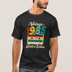 37 Years Old Vintage 1985 Cassette Tape 37Th Birth T-Shirt