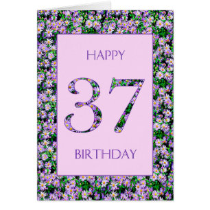 37e anniversaire de marguerites violettes